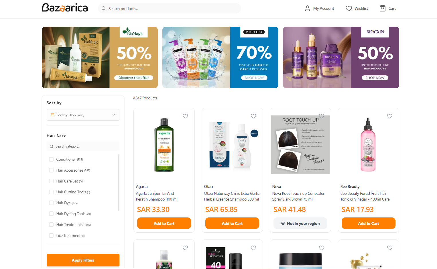 Bazaarica storefront